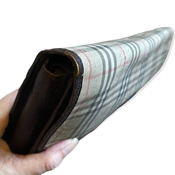 Burberry Vintage Tartan Mini Portfolio Clutch Authentic - Picture 9 of 10